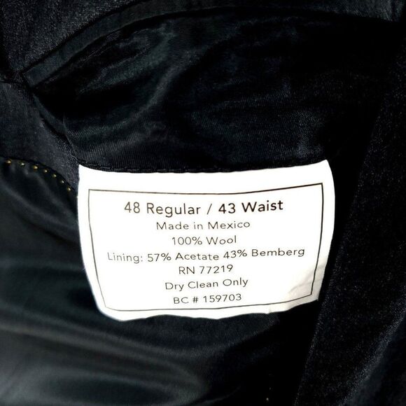 Joseph & Feiss Gold Wool 2 Button Suit Jacket 46R OR‎ Slim 48R Gray - Picture 10 of 12